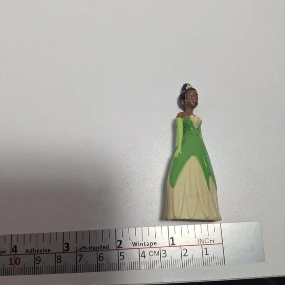 Disney Princess Tiana 2.75" Figure Green Dress Cake Topper Plastic - Picture 7 of 8
